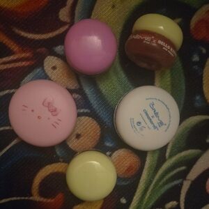 Hello Kitty Lip Balm Collection - Pink, Brown, Yellow